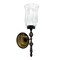 Bronze Metal and Swirled Glass Candle Sconce Wall Mounted Multiple Sizes